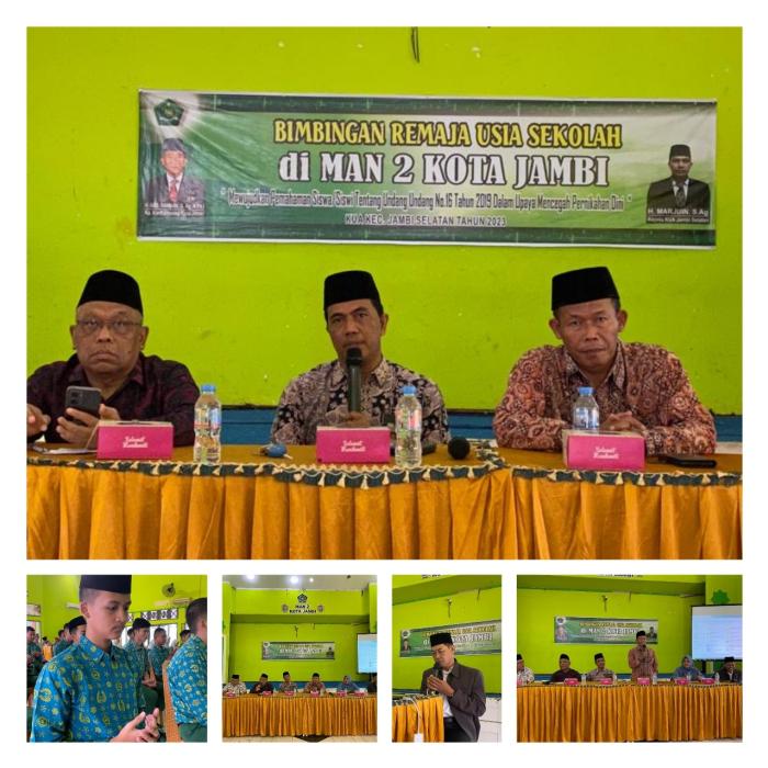 KUA Jambi Selatan Laksanakan pembinaan Remaja Usia Sekolah di MAN 2 Kota Jambi