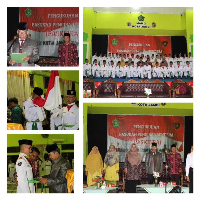 MAN 2 Kota Jambi Laksanakan Upacara Pengukuhan PASKIBRA KSATRIA GARUDA.