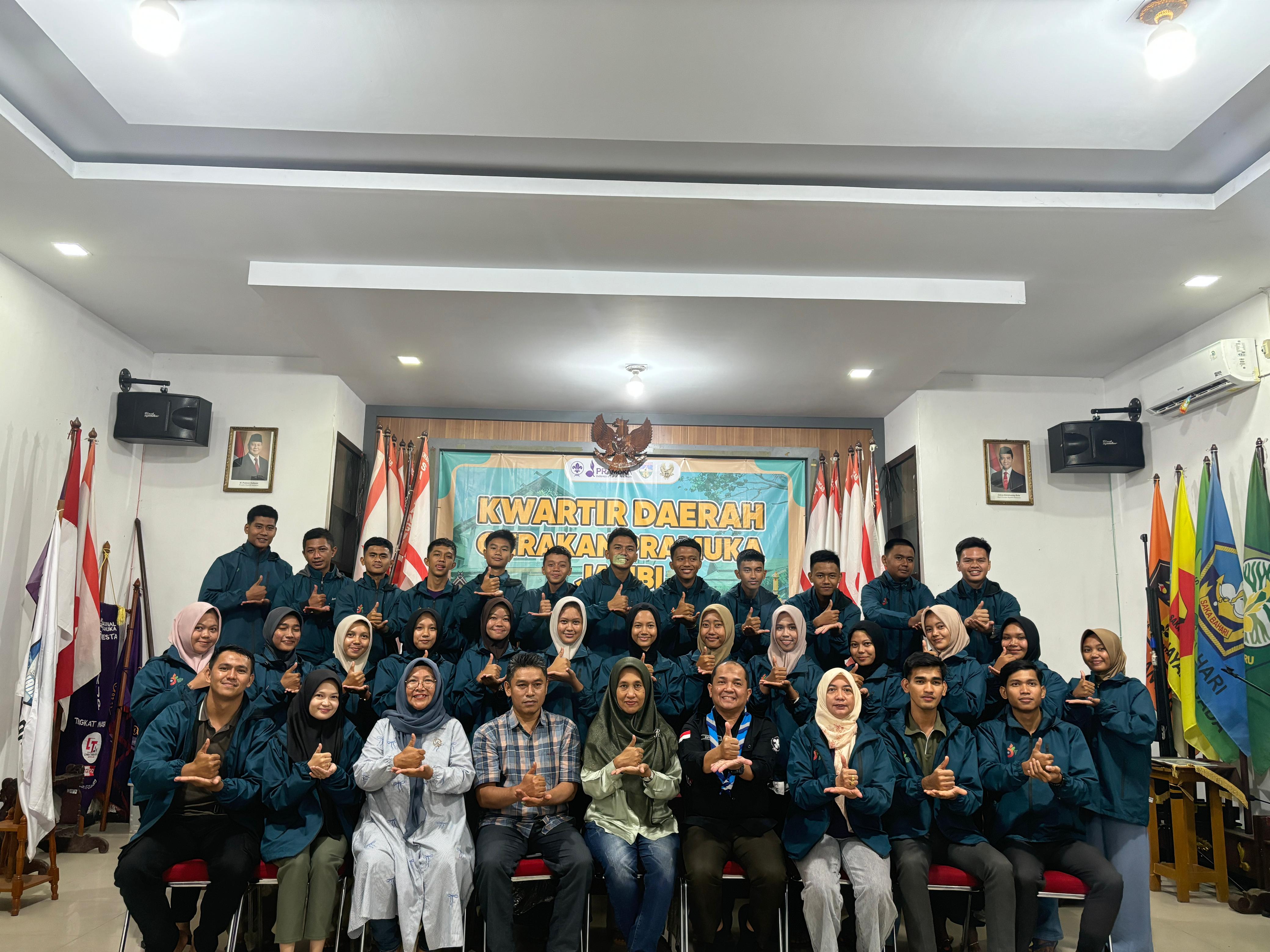 Ketua Kwarda Jambi Sambut Kontingen KPMN, Apresiasi dan Harapan Disampaikan di Aula Maschun Sofwan