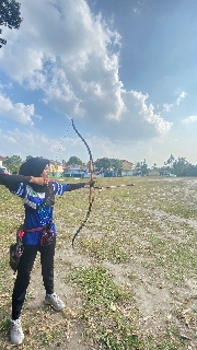 Adinda Nandra Adenta Siapkan Diri Jelang Open Tournament Panahan Piala Kapolres Tebo