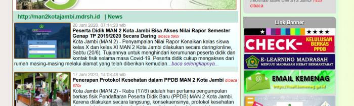 Pengumuman Seleksi Berkas PPDB MAN 2 Kota Jambi 