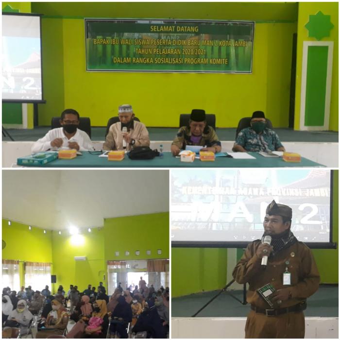 Berlangsung Sukses, Sosialisasi Program Komite Kepada Orang Tua/Wali Peserta Didik Baru MAN 2 Kota Jambi