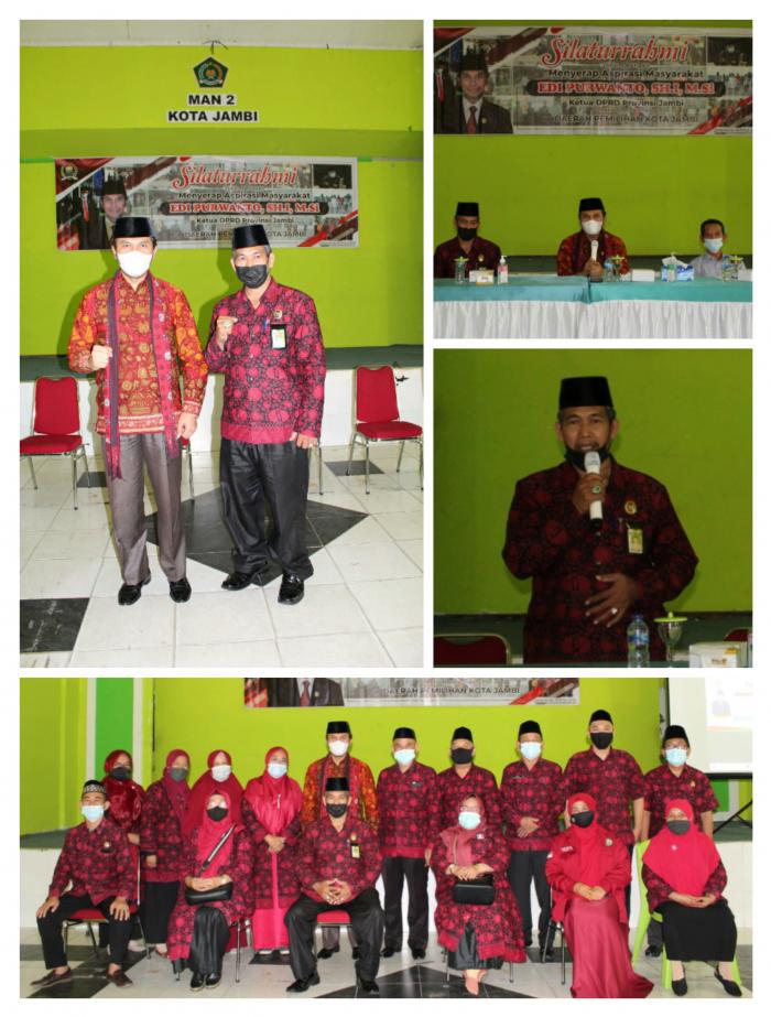 Silaturahmi ke MAN 2 Kota Jambi, Ketua DPRD Provinsi Jambi Berikan Motivasi dan Mendengar Aspirasi Masyarakat Pendidikan