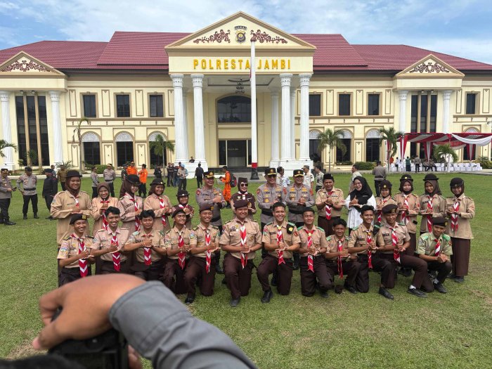 Siap Selamatkan Sesama: Pramuka MAN 2 Kota Jambi Ambil Peran dalam Apel Tanggap Darurat
