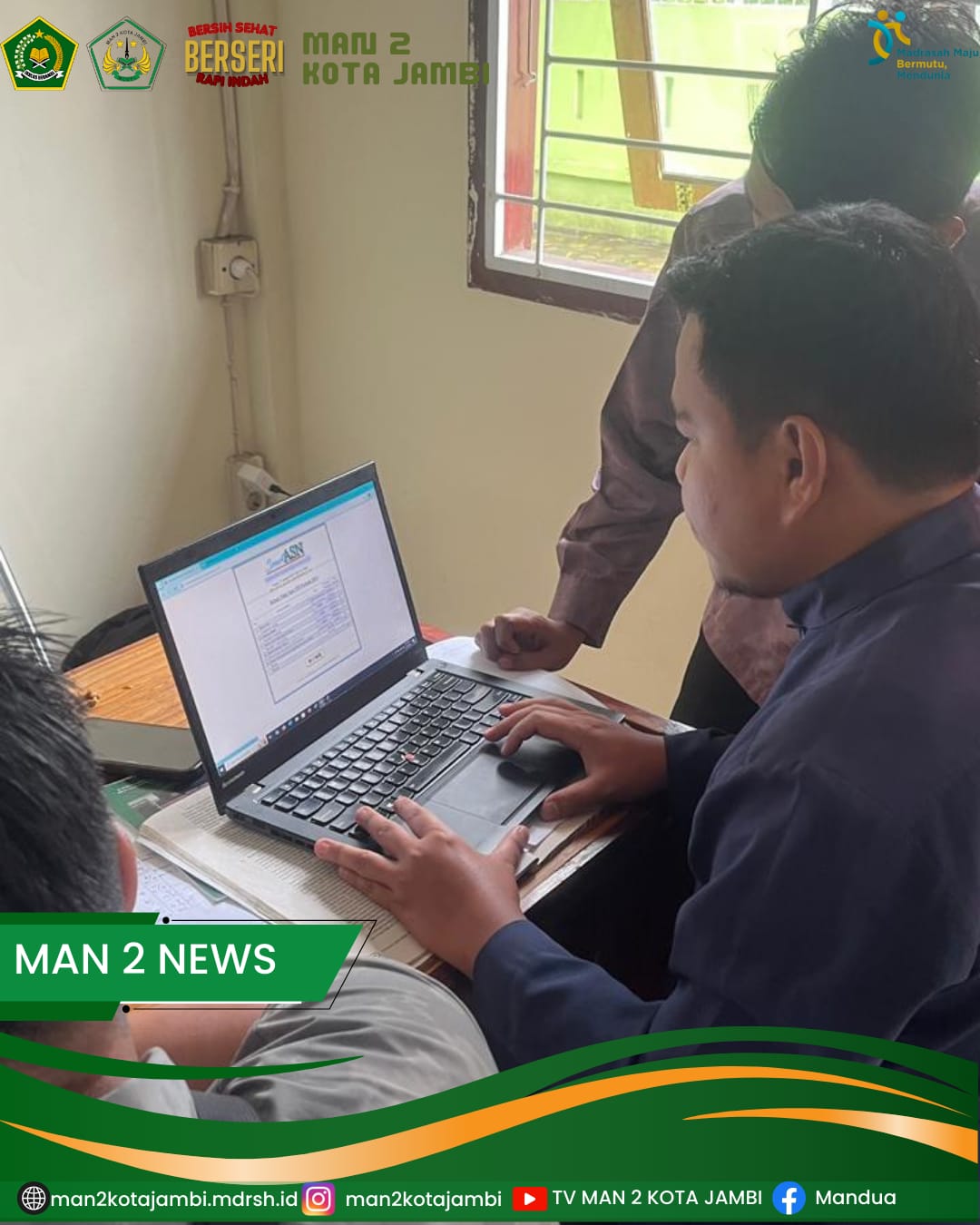 Guru dan Tendik MAN 2 Kota Jambi Antusias Isi Penilaian Mandiri Profesionalitas melalui Smart ASN