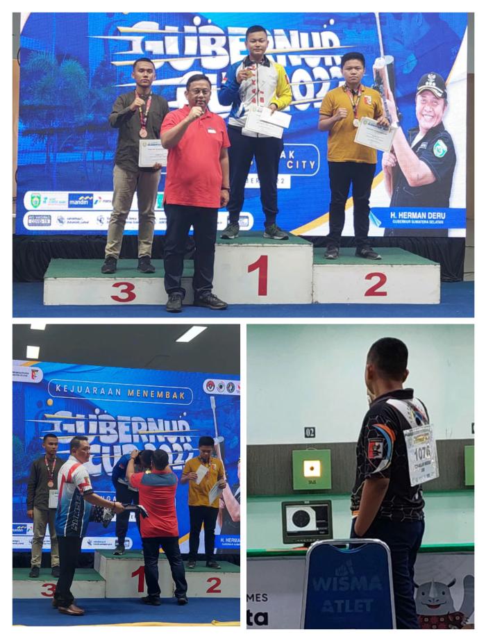 Ikuti Kejuaraan Menembak Gubernur Cup Tahun 2022, Abiy Raih Medali Emas