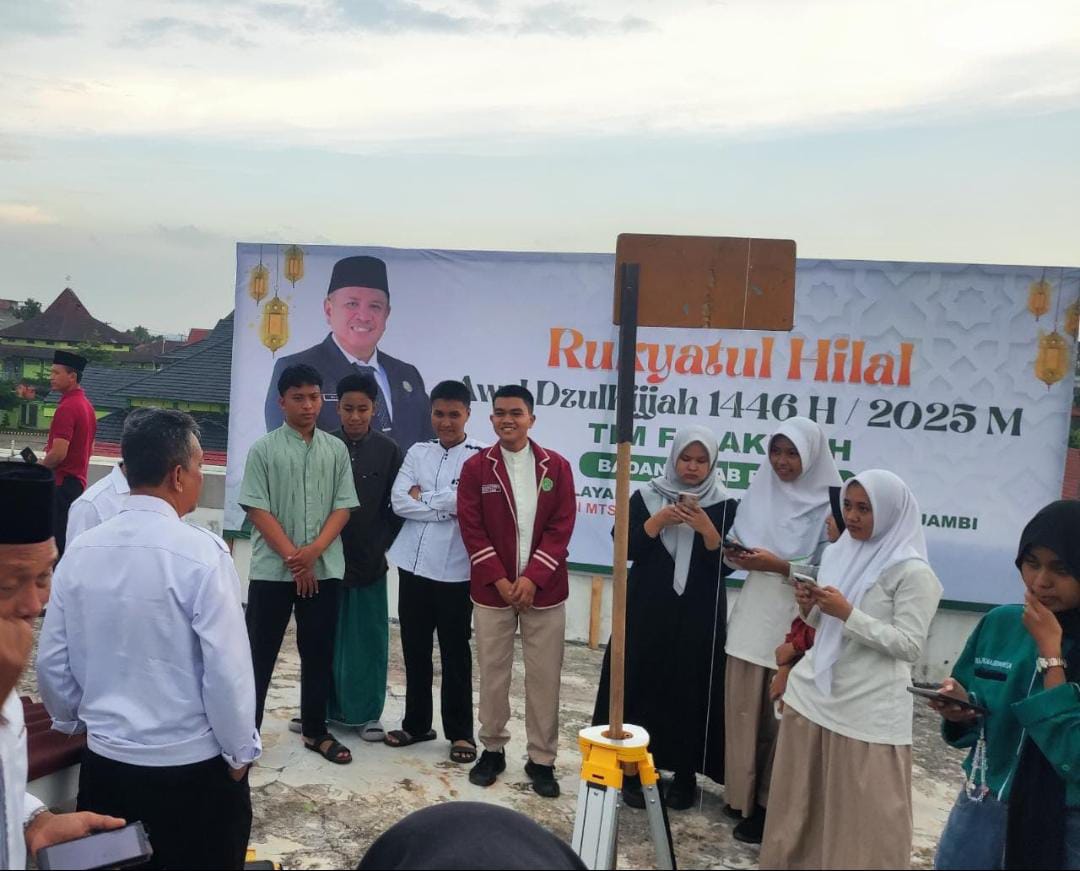 Siswa MAN 2 Kota Jambi Ikuti Rukyatul Hilal Awal Dzulhijah 1446 H, Belajar Langsung Fenomena Astronomi