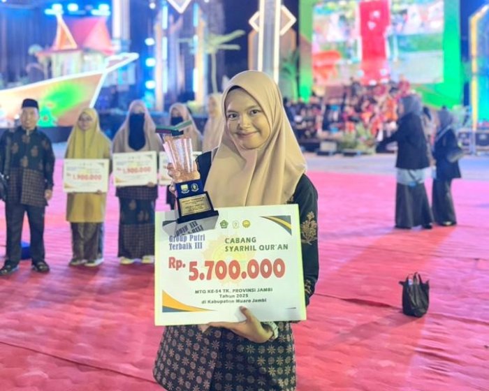Salsabilah Fitri Raih Juara III MTQ Tingkat Provinsi Jambi, Tetap Bangga Bisa Sumbangkan Prestasi untuk Batanghari