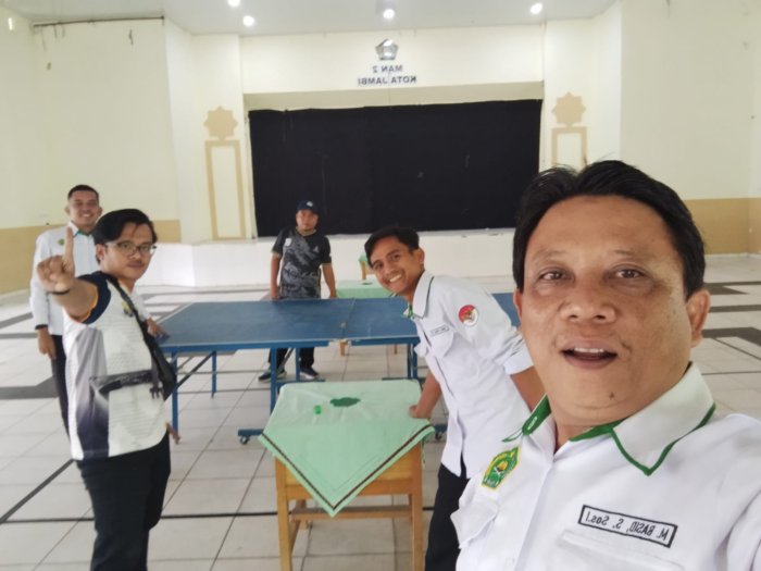 MAN 2 Kota Jambi Siap Jadi Tuan Rumah Lomba Tenis Meja Peringatan HAB Kemenag Kota Jambi