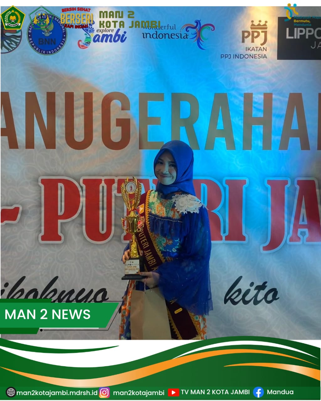 Suci Yolanda Putri, Siswa MAN 2 Kota Jambi, Dinobatkan sebagai Puteri Anti Narkoba 2025