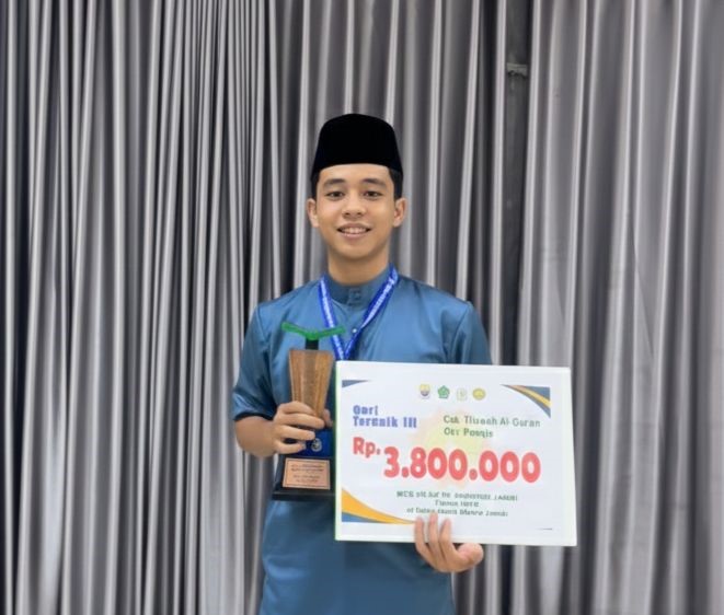 Kembali Bersinar, Akbar Alfatih Persembahkan Juara 3 Tilawah Remaja untuk Kota Jambi