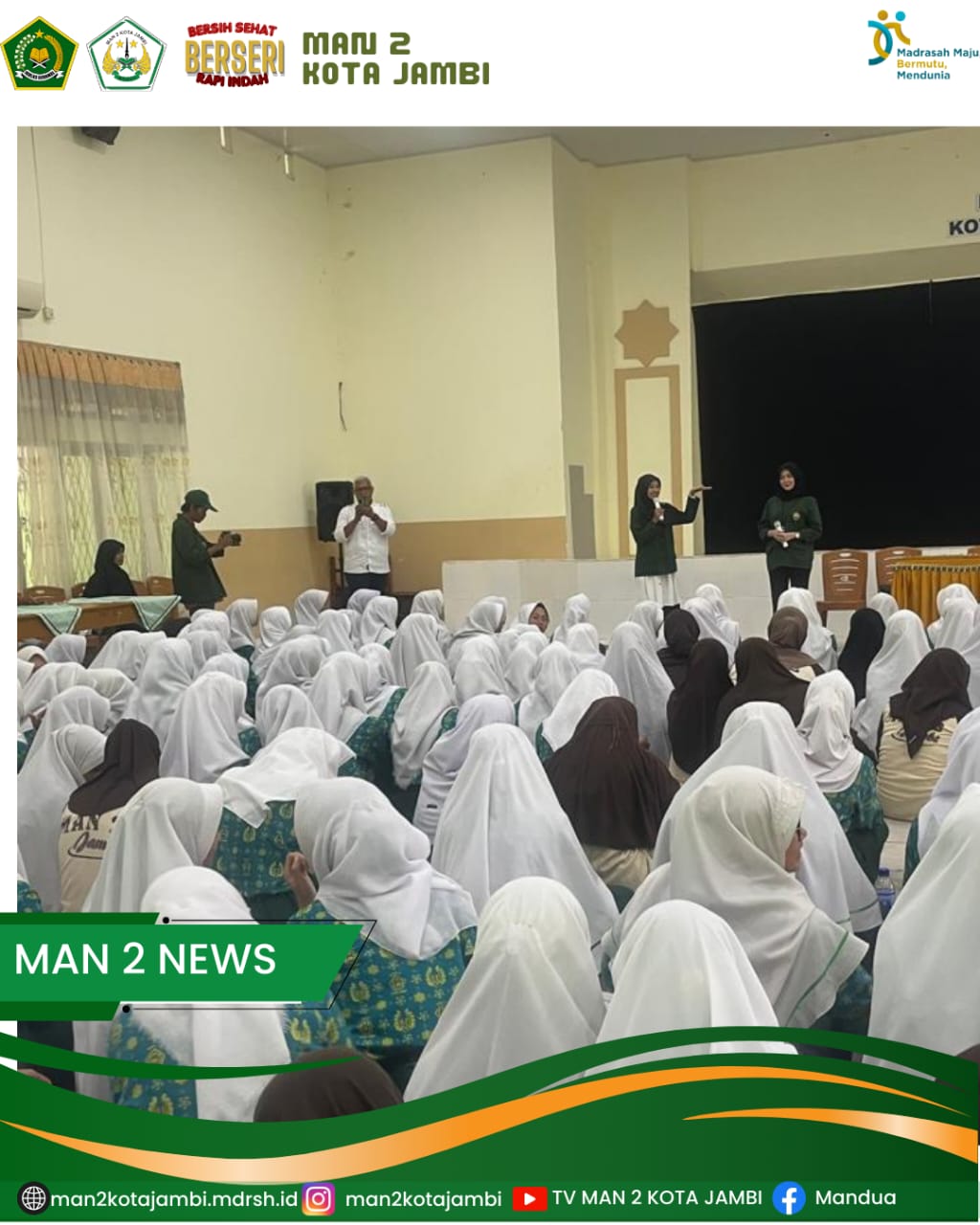 UNBARI Sosialisasikan Program Studi kepada Siswa Kelas XII MAN 2 Kota Jambi