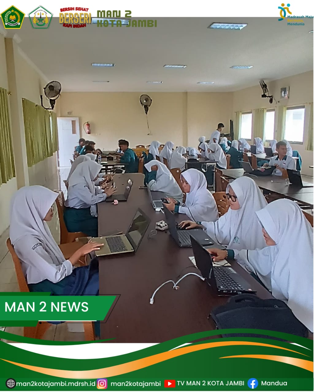 Sebanyak 400 Siswa MAN 2 Kota Jambi Ikuti UKBI, Uji Kemampuan Berbahasa Indonesia